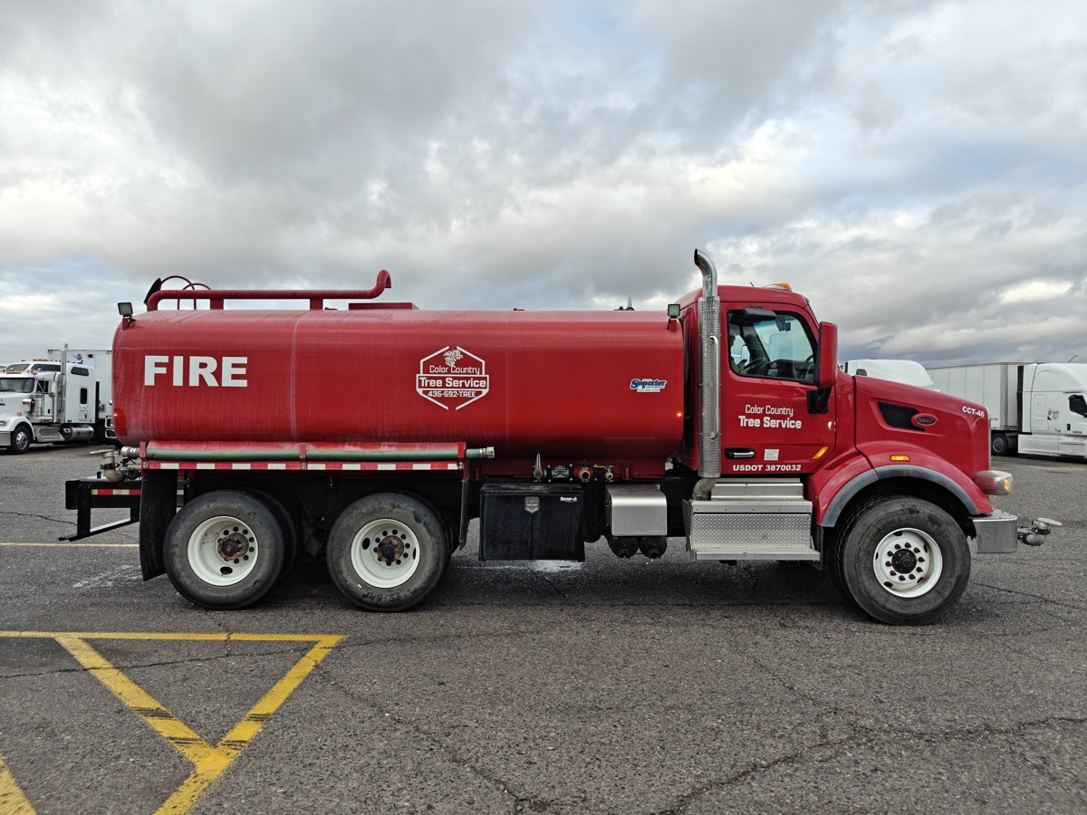 Water tender on a mountain pass road